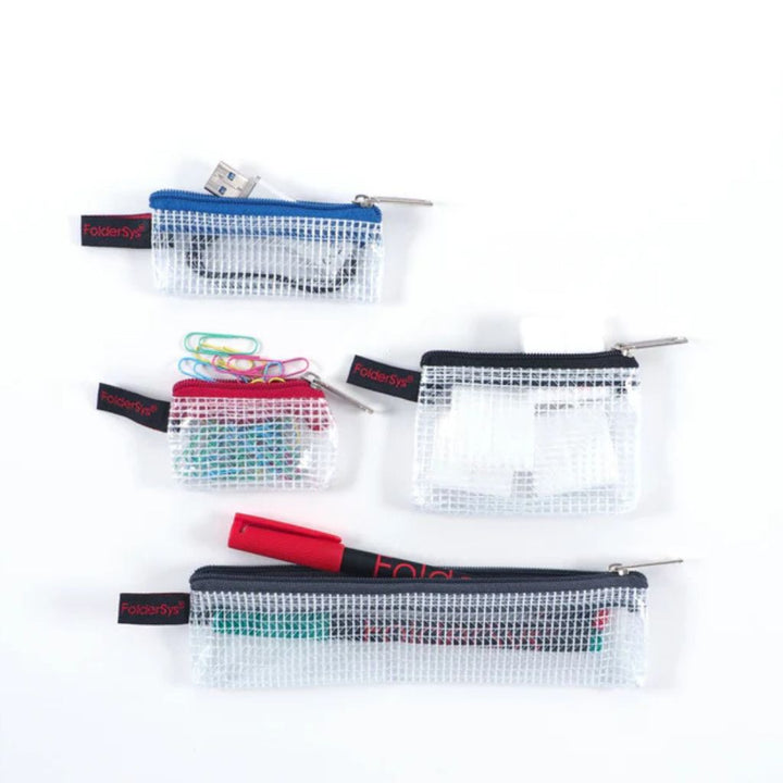 FolderSys FolderSys Set aus 4 Mini-Reißverschluss-Beuteln mit Textil-Reißverschluss Lieblingsgarn