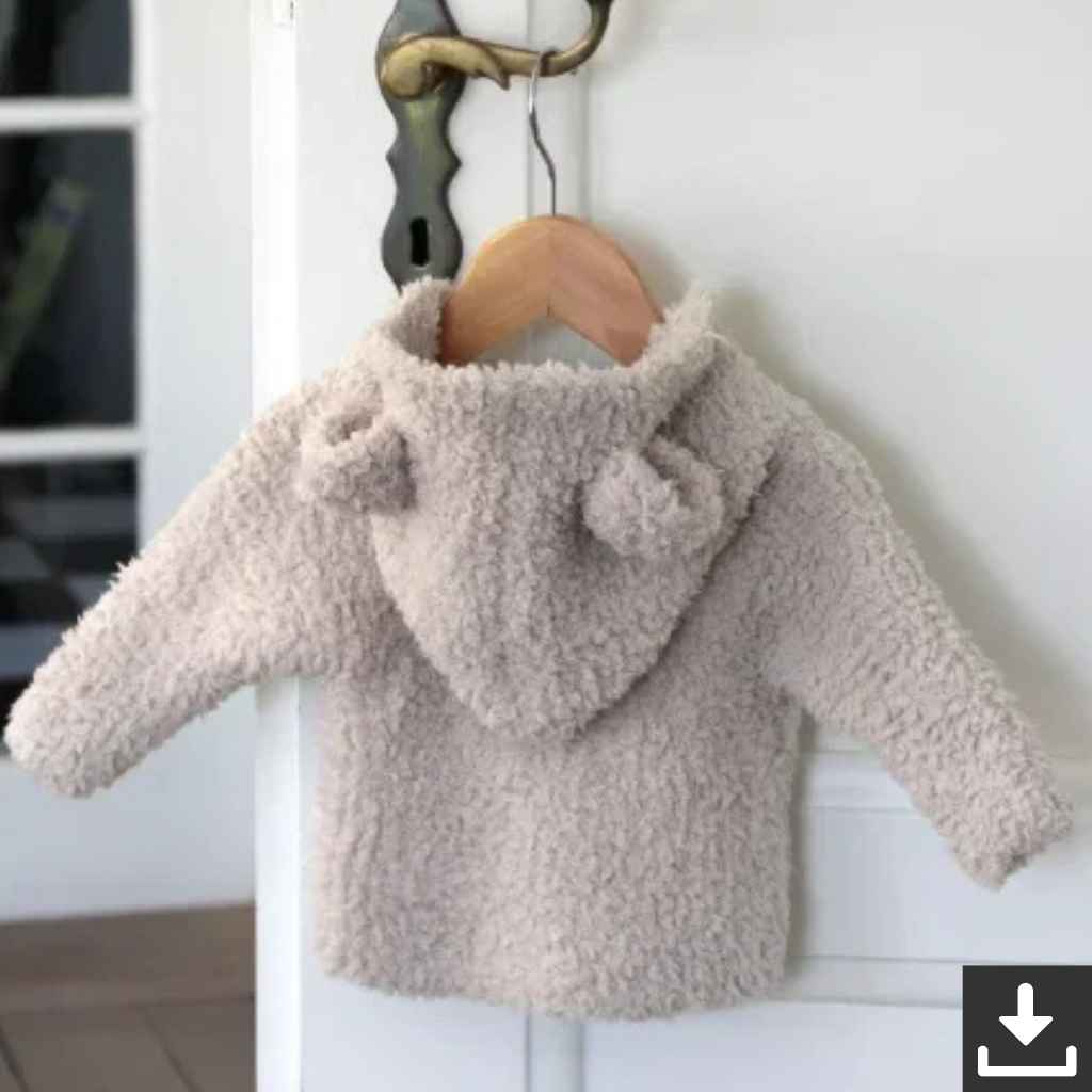 Jacke Teddy Kapuzenjacke Baby Strickanleitung - Go Handmade (PDF)