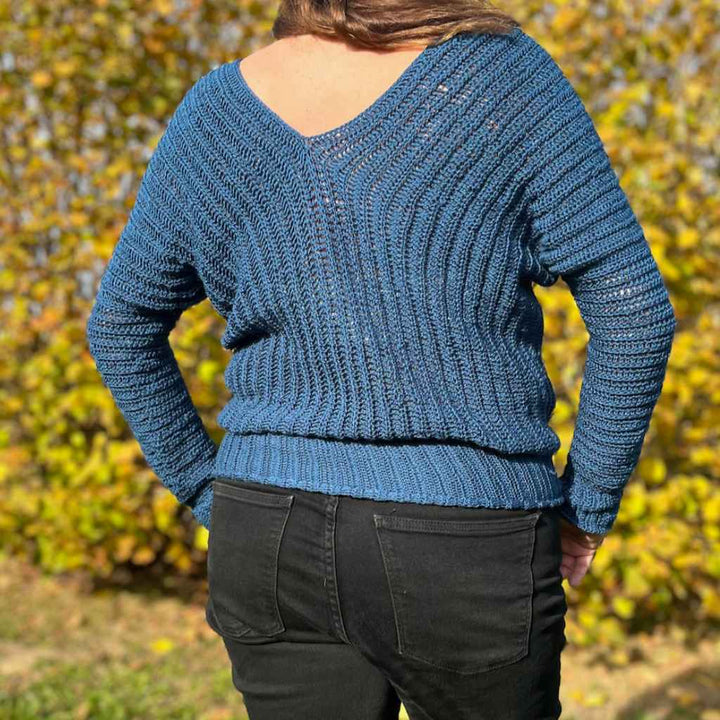 Pullover Batwing Sweater Häkelanleitung - alhats designs (PDF)