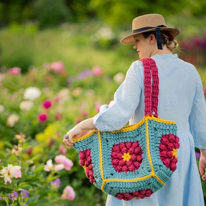Tasche Floral Square Bag Häkelanleitung - Cicka Design (PDF, englisch)