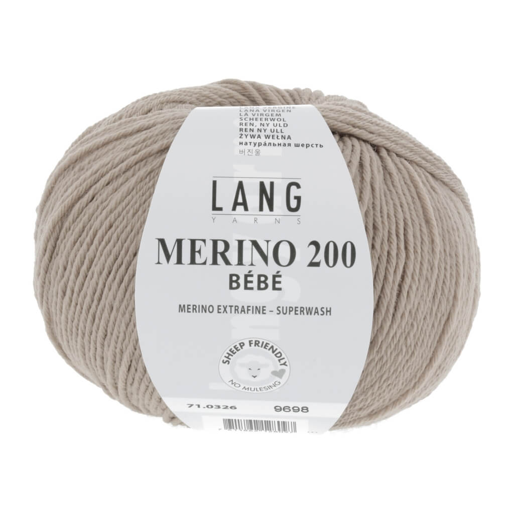 Lang Yarns 71.0326 - Beige Lang Yarns Merino 200 Bebe - 50g Lieblingsgarn