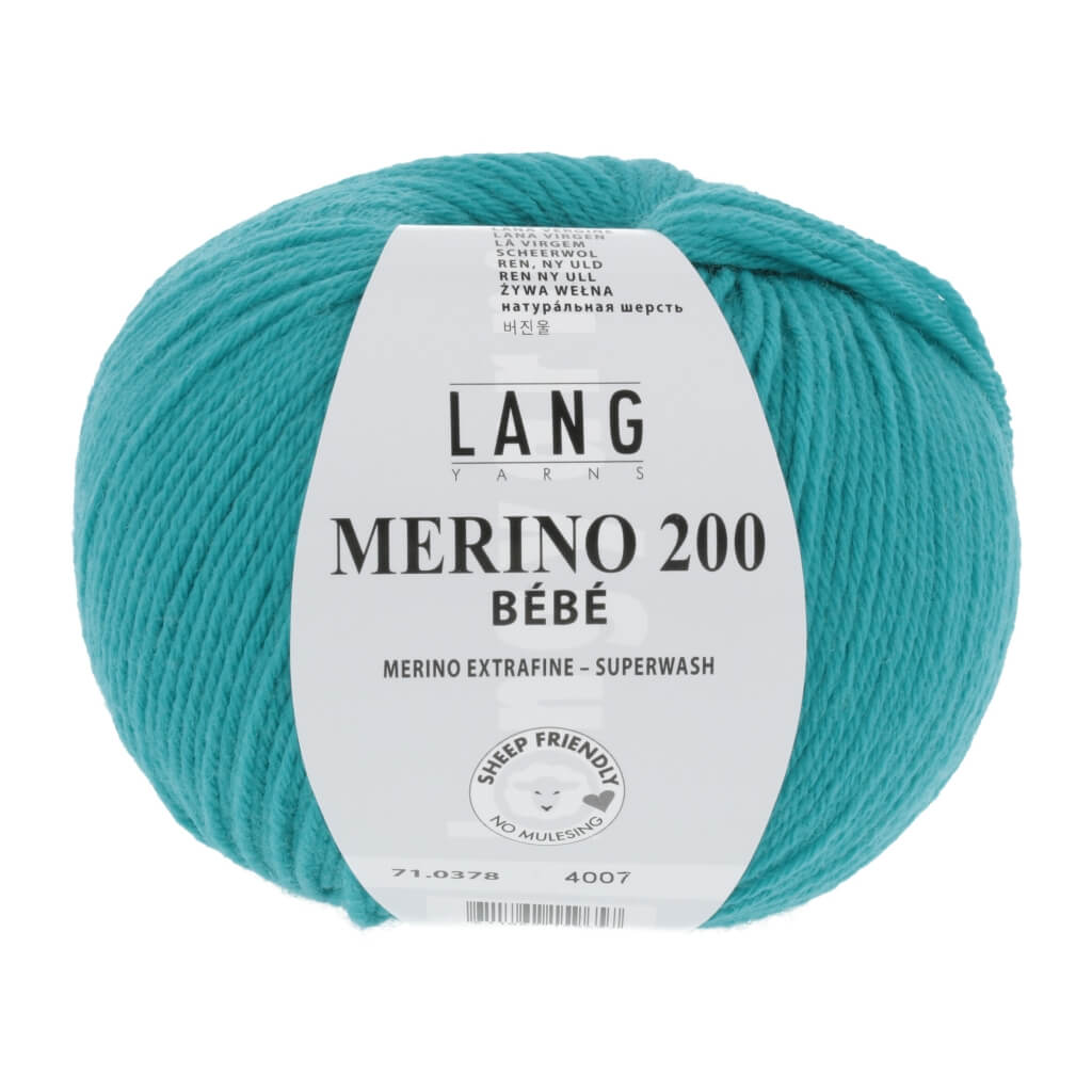 Lang Yarns 71.0378 - Aqua Lang Yarns Merino 200 Bebe - 50g Lieblingsgarn