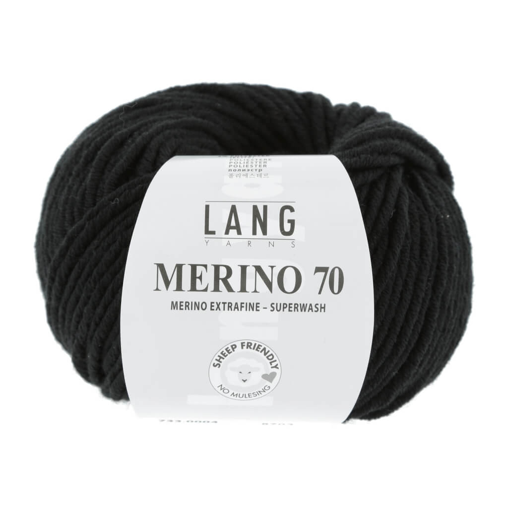 Lang Yarns 733.0004 - Schwarz Lang Yarns Merino 70 50g Lieblingsgarn