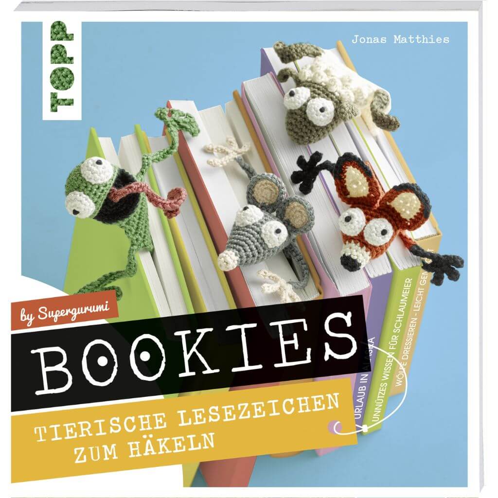 Frechverlag Bookies: Tierische Lesezeichen zum Häkeln by Supergurumi - Jonas Matthies Lieblingsgarn