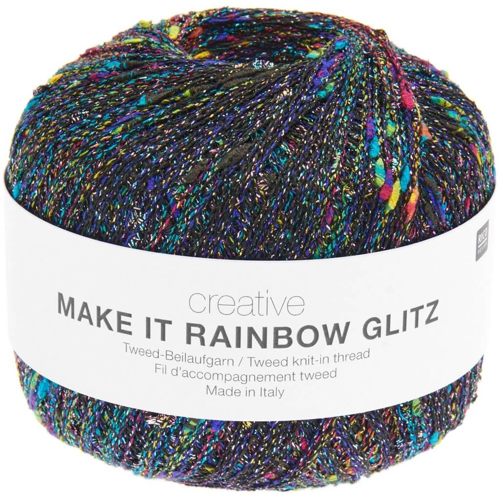 Rico Design 001 - Schwarz Rico Design Creative Make It Rainbow Glitz Lieblingsgarn