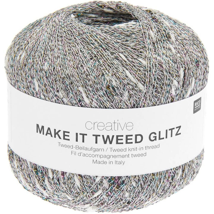 Rico Design 001 - Natur Rico Design Creative Make It Tweed Glitz Lieblingsgarn
