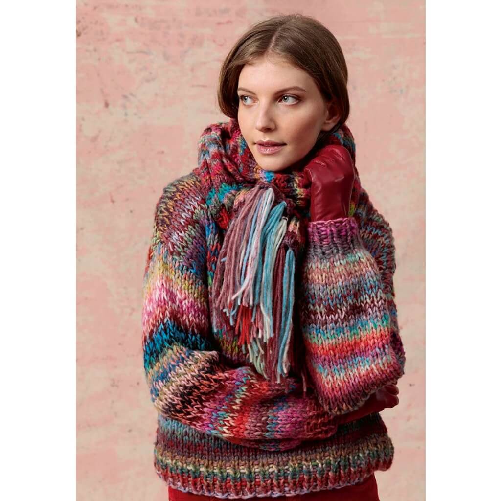 Lang Yarns Pattern Bunter Pullover mit Farbverlauf Strickanleitung - Lang Yarns (PDF) Lieblingsgarn