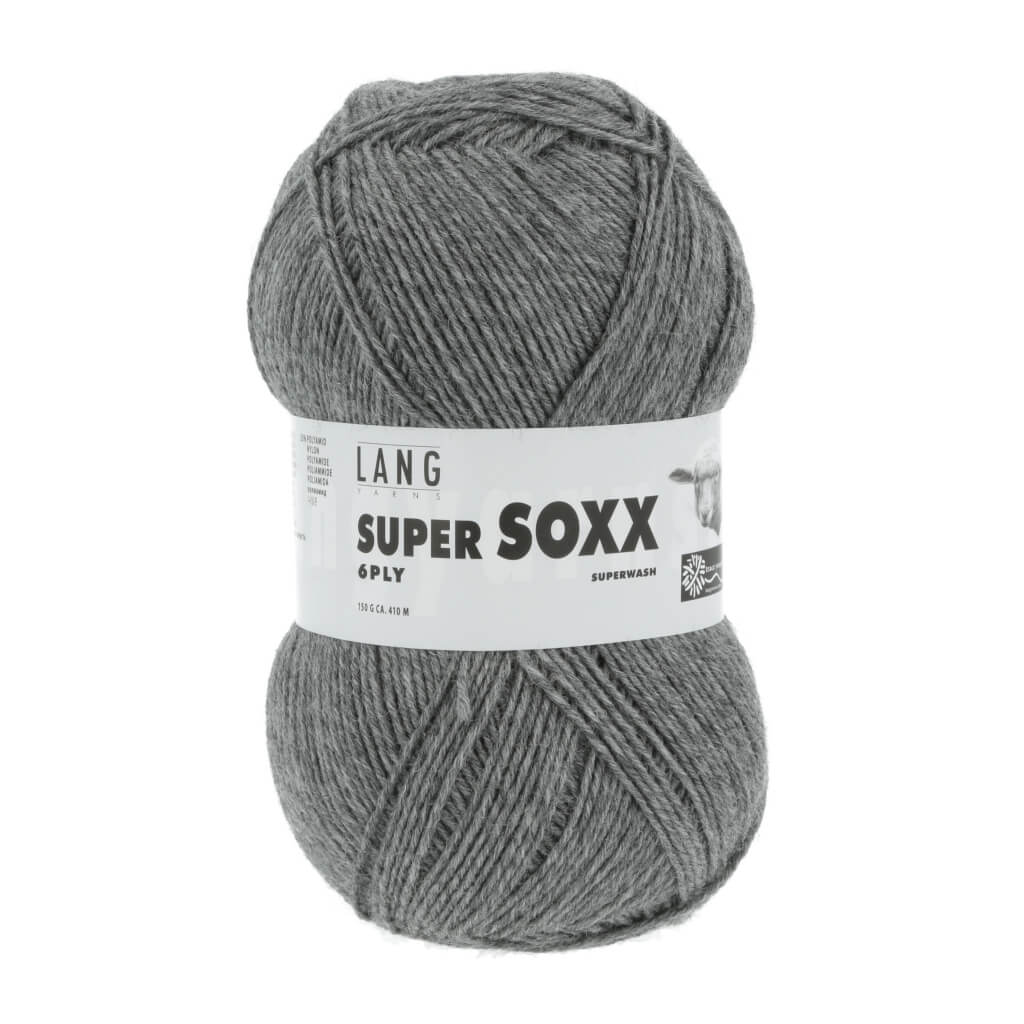 Lang Yarns 907.005 - Dunkelgrau Mélange Lang Yarns Super Soxx 6-fach - 150g Lieblingsgarn