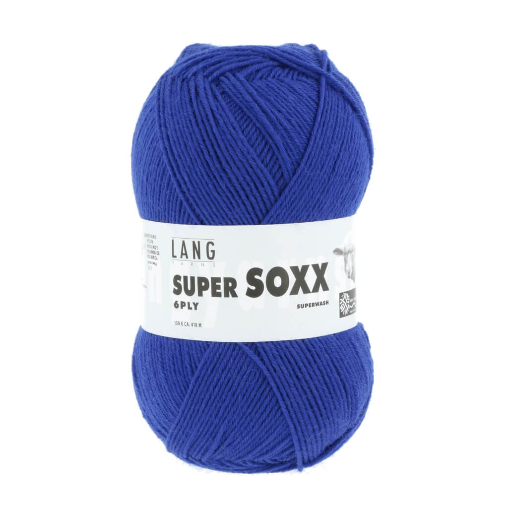 Lang Yarns Blau Lang Yarns Super Soxx 6-fach - 150g Lieblingsgarn