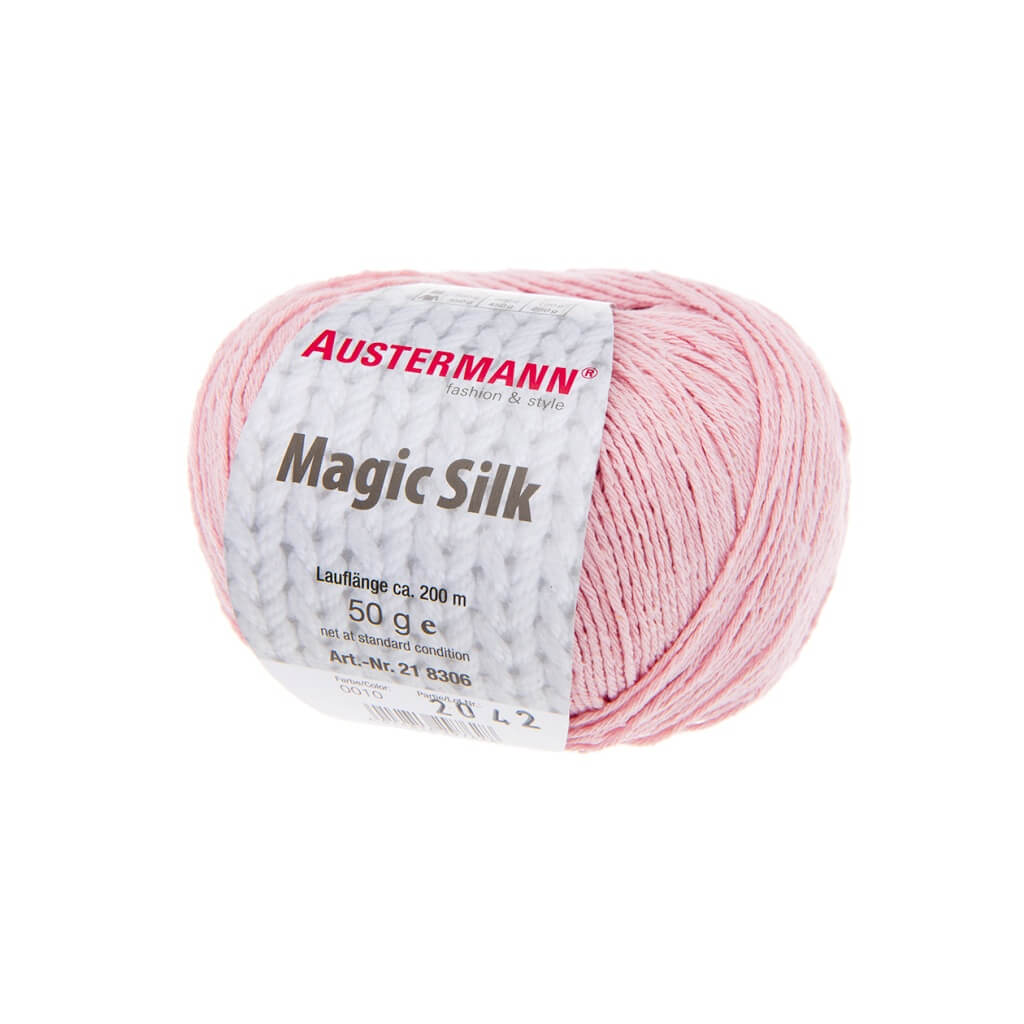 Austermann 10 - Rose Austermann Magic Silk Uni 50g Lieblingsgarn