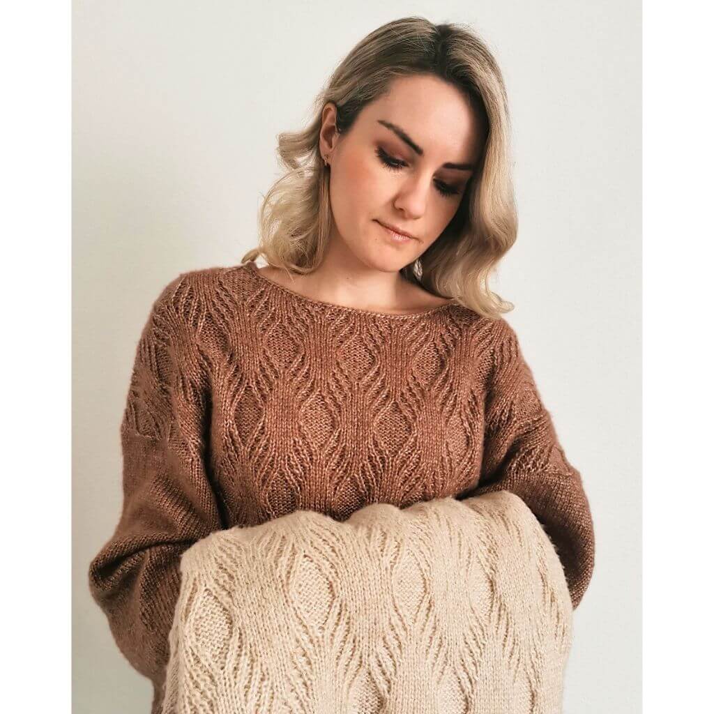 Rita Koch Damenpullover Diamond Cross Sweater Strickanleitung - Rita Koch Lieblingsgarn