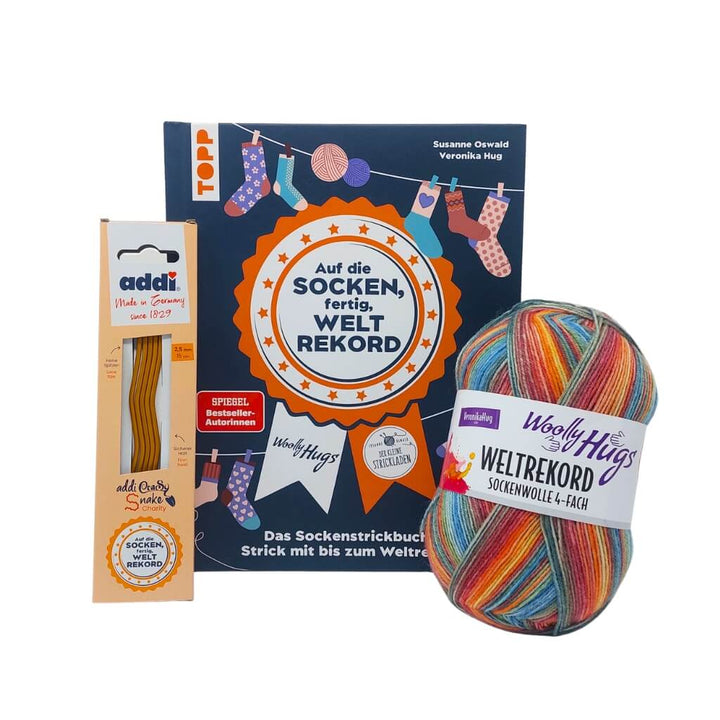 Topp Sockenweltrekord Strickset - Limited Edition mit signiertem Buch Lieblingsgarn
