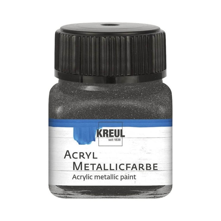 Kreul KREUL Acryl Metallicfarbe Anthrazit 20 ml Lieblingsgarn