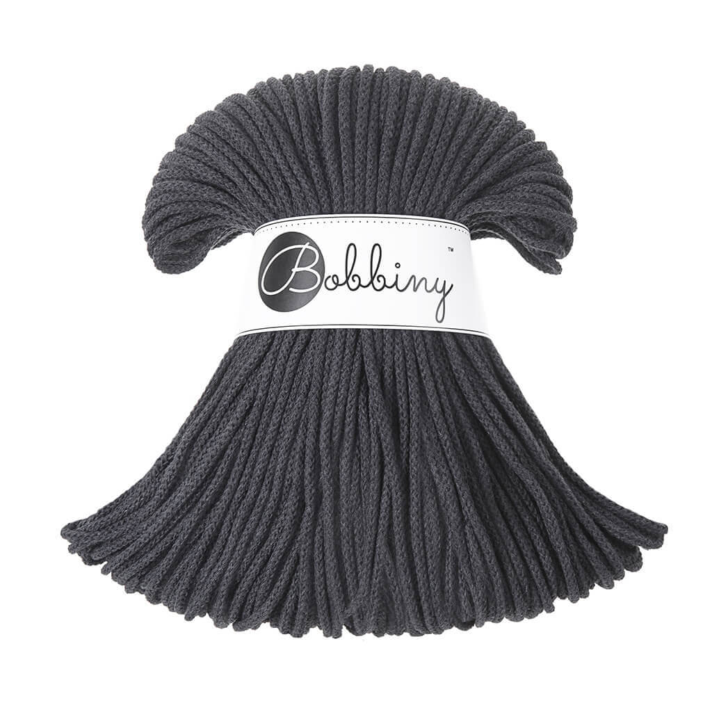 Bobbiny Makramee Charcoal Bobbiny Kordel Junior 3mm x 100 m Lieblingsgarn