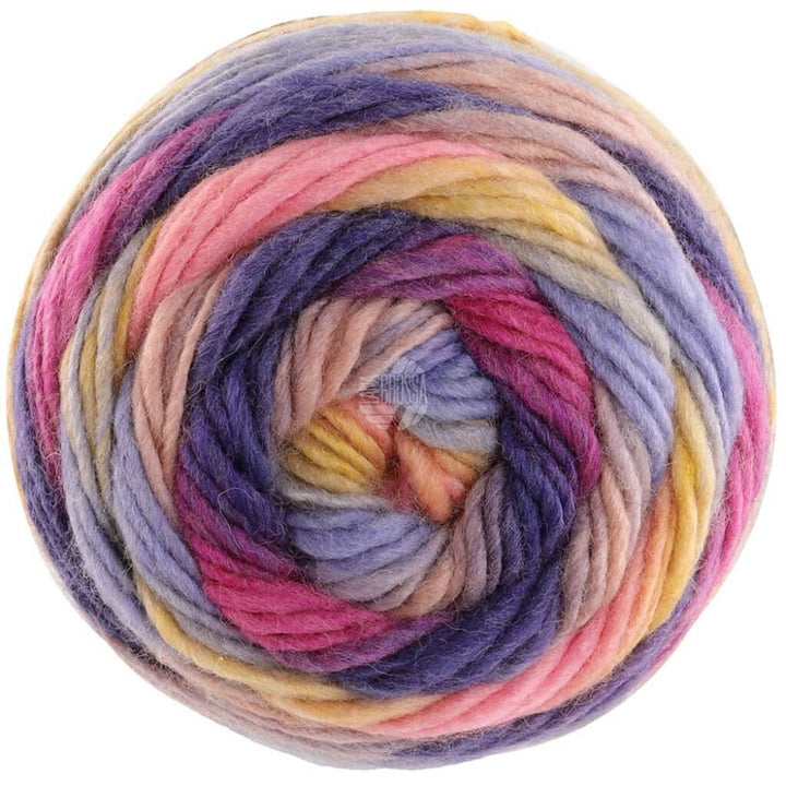 Lana Grossa 3 - Sandgelb/Rosa/Blau/Pfirsich/Dunkelblau/Pink Lana Grossa Aktion Colorato Lieblingsgarn