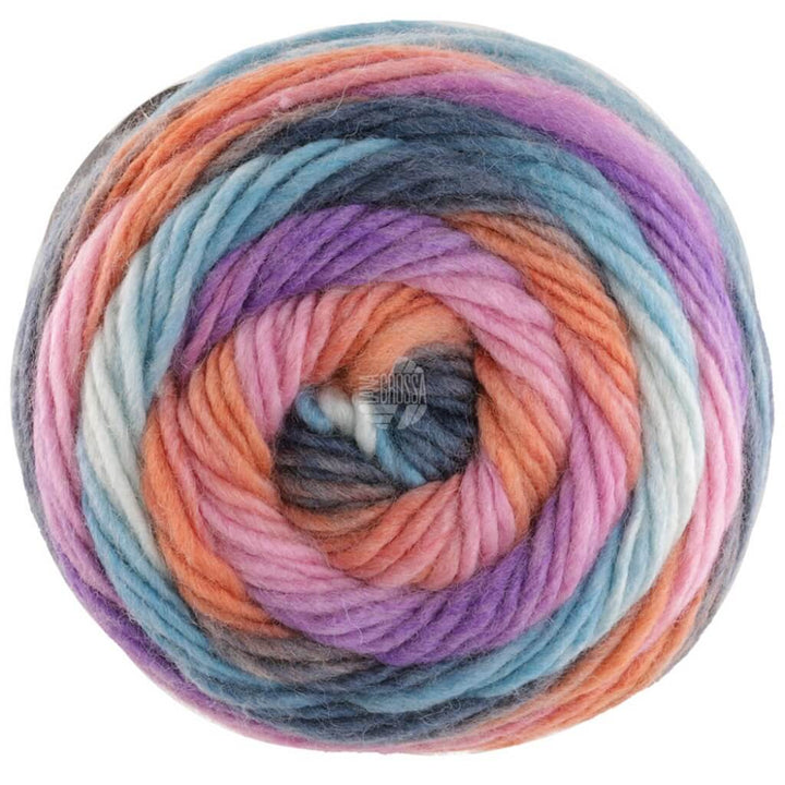Lana Grossa 10 - Rosa/Orange/Dunkel-/Hellpetrol/Mint/Lila Lana Grossa Aktion Colorato Lieblingsgarn