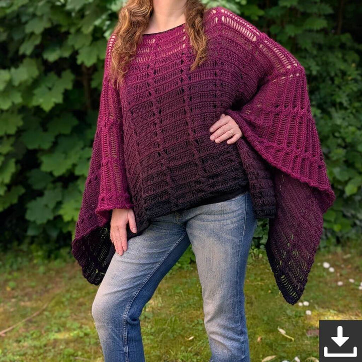 Alhats Designs Pattern Poncho Batwing Häkelanleitung - alhats designs (PDF) Lieblingsgarn