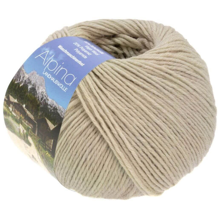 Lana Grossa 72 - Hellbeige Alpina Landhauswolle Lieblingsgarn