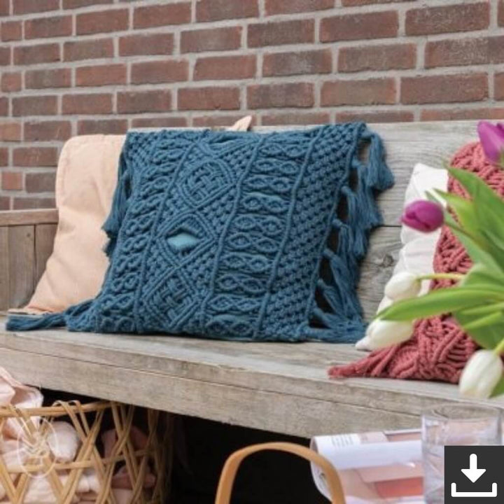 Angel Falls Makramee Kissen Durable Rope (PDF) Lieblingsgarn