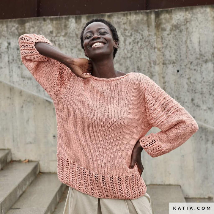 Katia Lochmuster-Pullover Strickanleitung - Katia (Heft) Lieblingsgarn