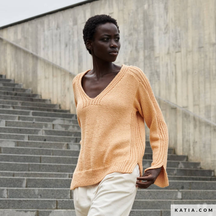 Katia Pullover mit V-Ausschnitt Strickanleitung - Katia (Heft) Lieblingsgarn