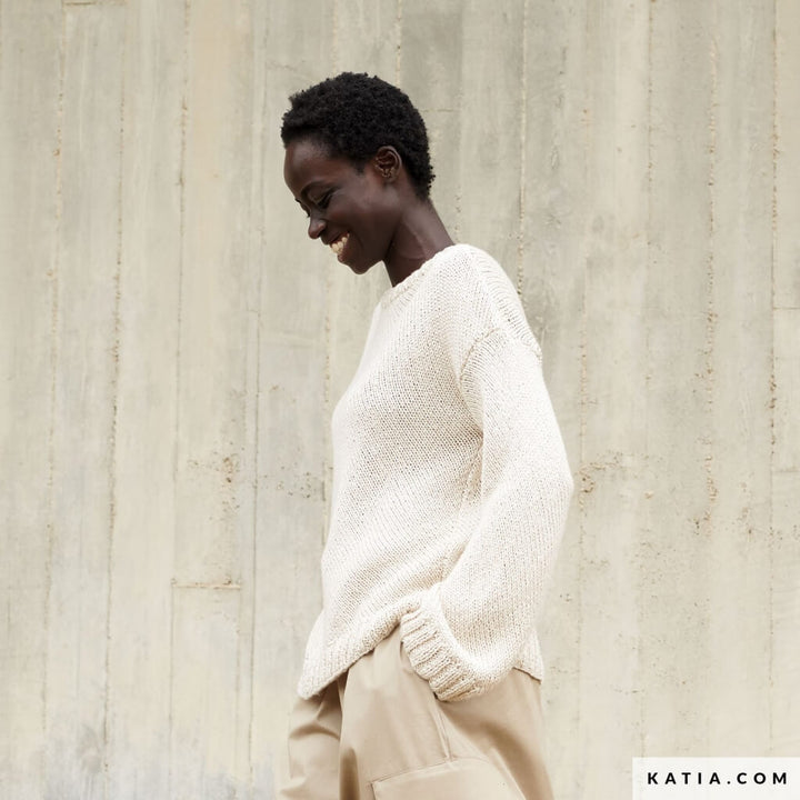 Katia Pullover mit U-Boot-Ausschnitt Strickanleitung - Katia (Heft) Lieblingsgarn