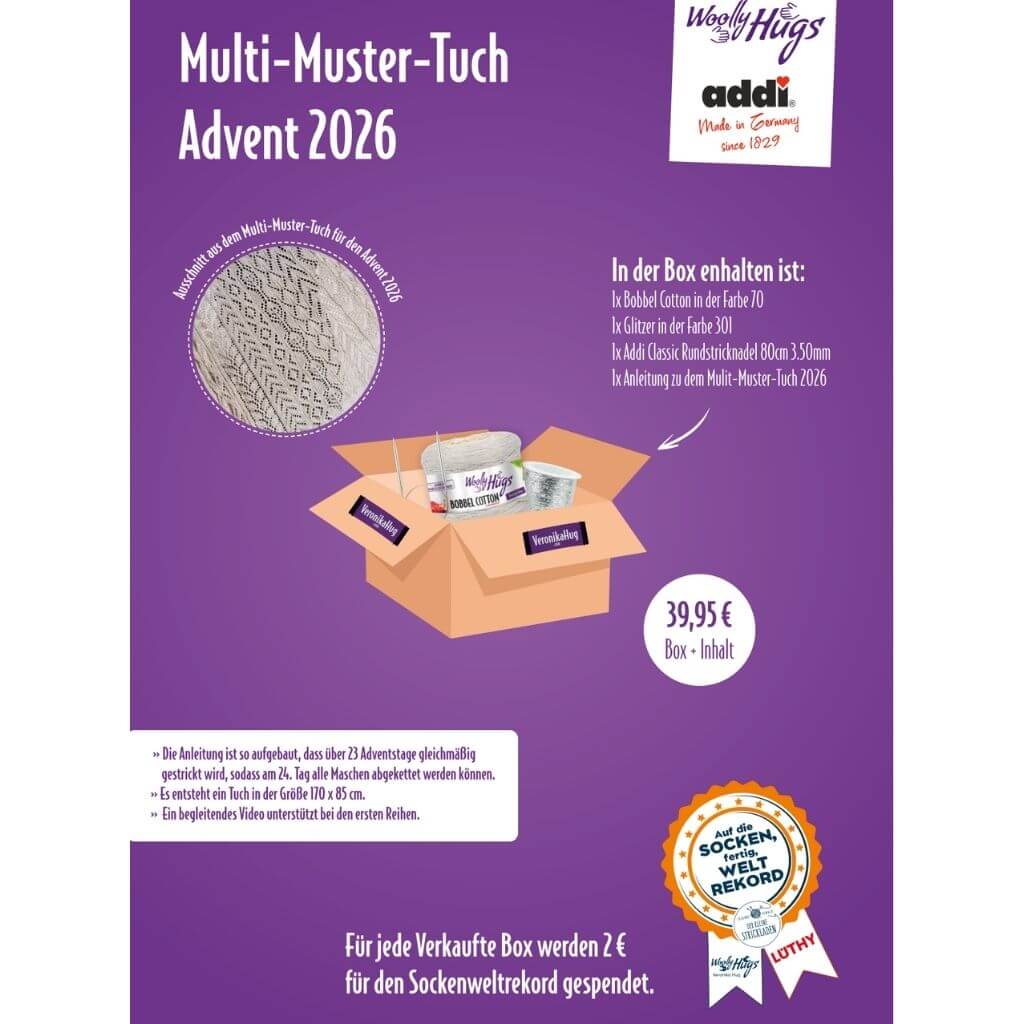 Woolly Hugs Box Multi-Muster-Tuch Advent 2026