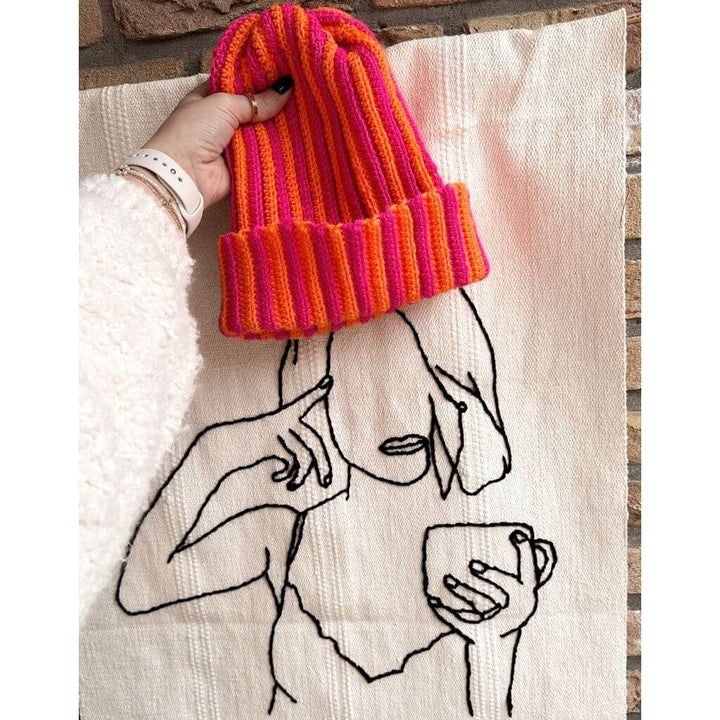 AO Design Pattern Mütze gestreifte Beanie Häkelanleitung - AO Design (PDF) Lieblingsgarn