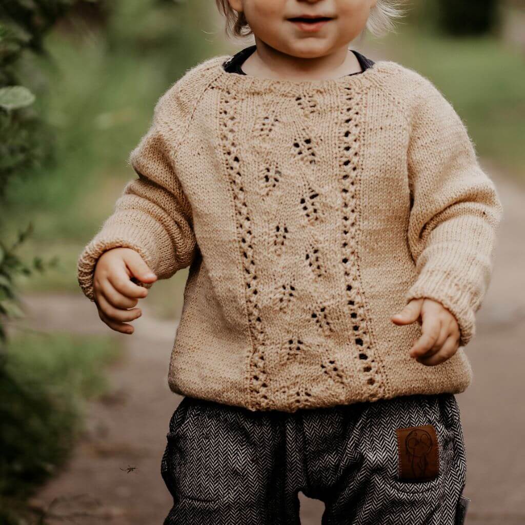 Appelbanne Design Pattern Kinderpullover Korngenser Strickanleitung - Appelbanne Design (PDF) Lieblingsgarn
