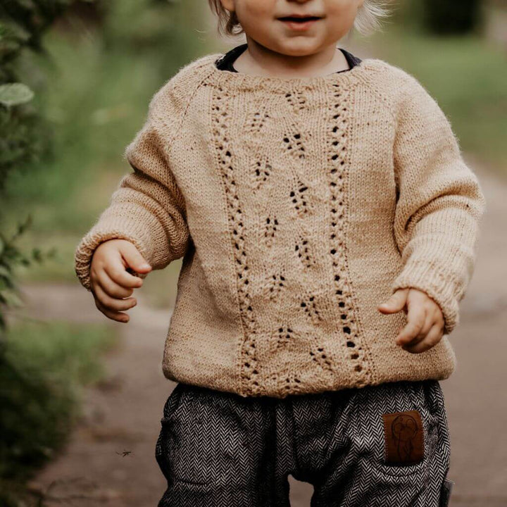 Appelbanne Design Pattern Kinderpullover Korngenser Strickanleitung - Appelbanne Design (PDF) Lieblingsgarn