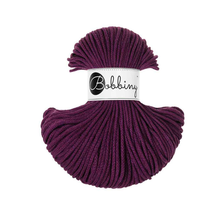 Bobbiny Makramee Aubergine Bobbiny Kordel Junior 3mm x 100 m Lieblingsgarn