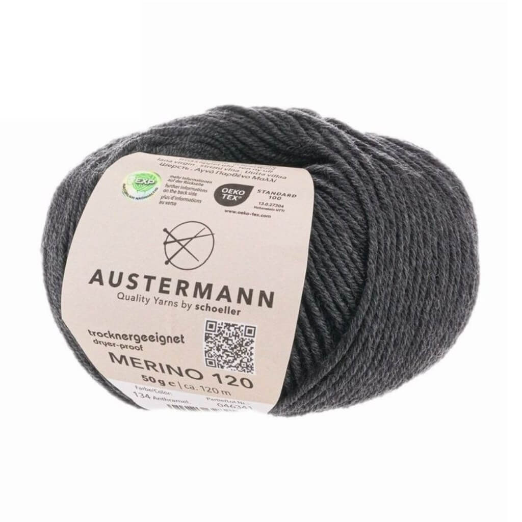 Austermann 134 - Anthrazit Austermann Merino 120 Exp Lieblingsgarn