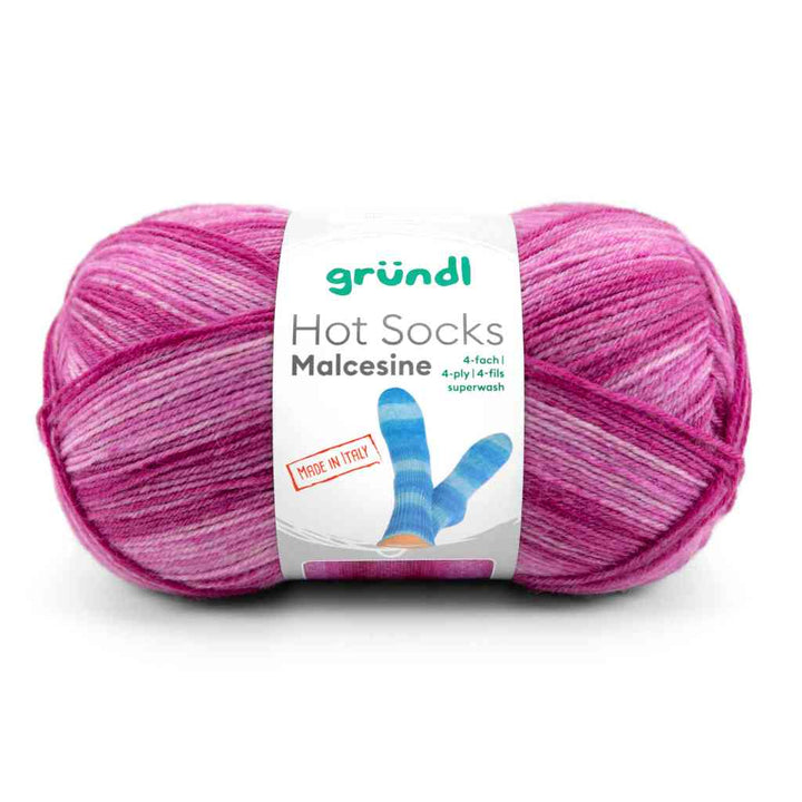 Gründl 01 -fuchsia multicolor Gründl Hot Socks Malcesine Sockenwolle Lieblingsgarn