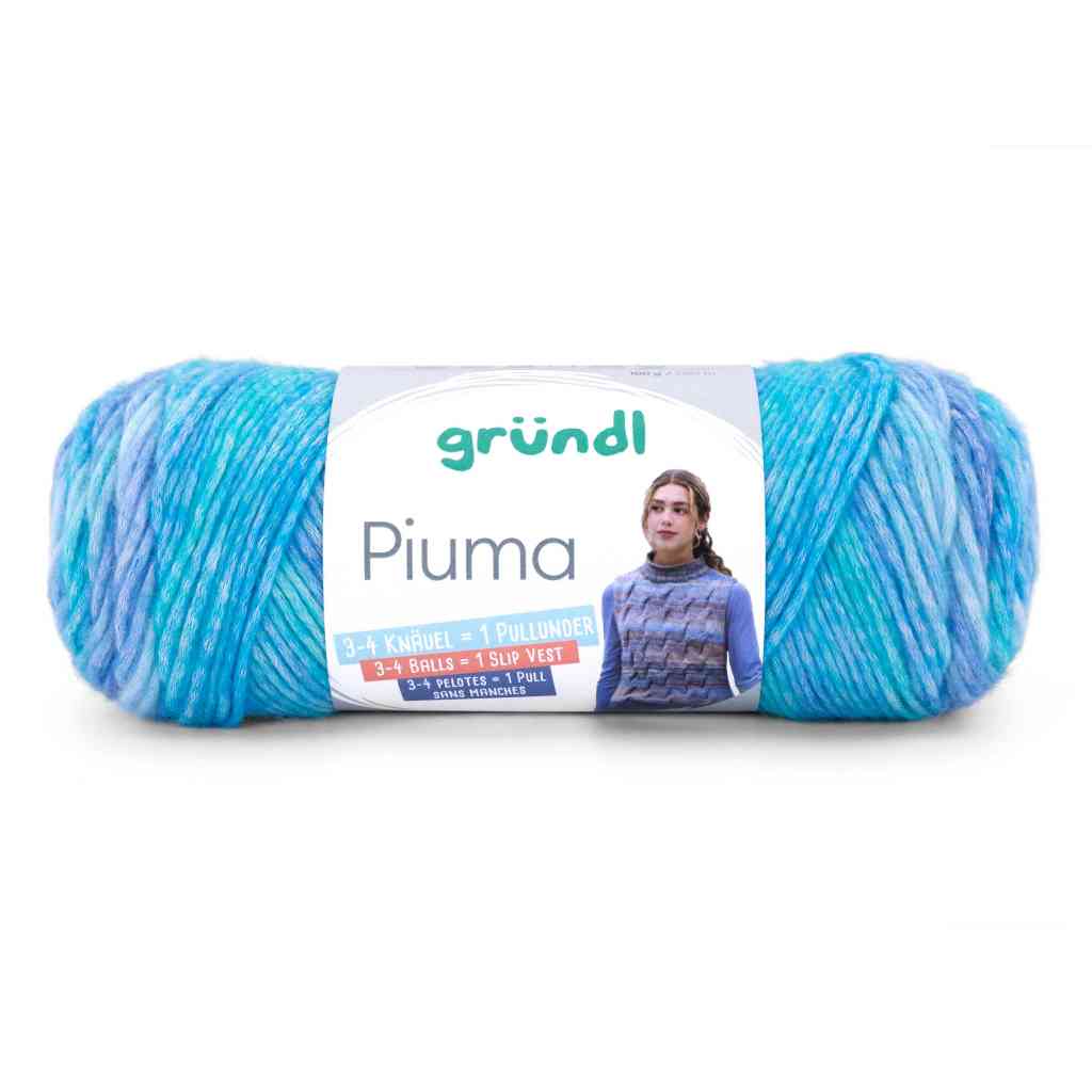 Gründl 06 -himmelblau-aqua-tintenblau Gründl Piuma Wolle Lieblingsgarn
