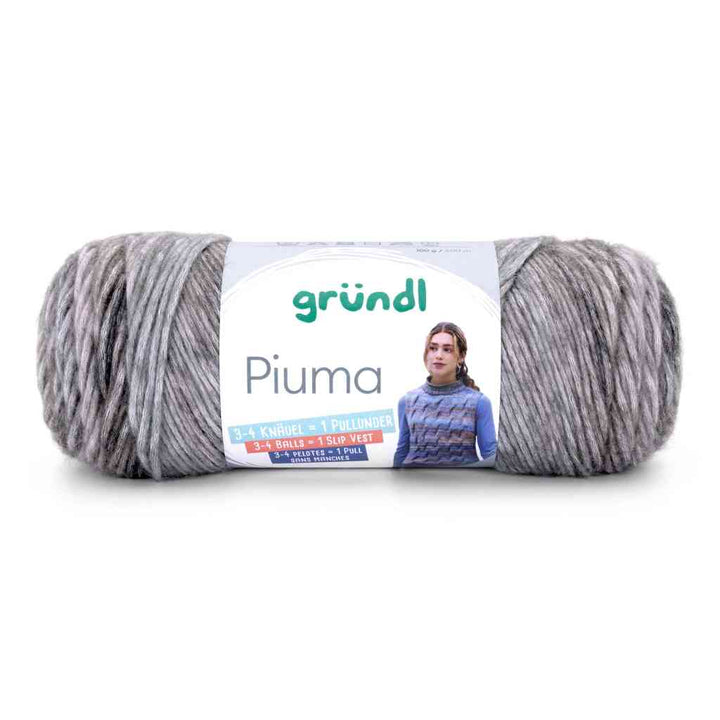 Gründl 12 -mausgrau-zinn-blaugrau-taupe Gründl Piuma Wolle Lieblingsgarn