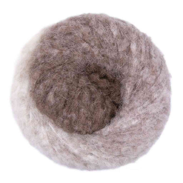 Gründl Dolce Alpaca Degradé, Farbe 02  walnuss graubeige wollweiß – Alpaka, Merino und Synthetik bei Lieblingsgarn