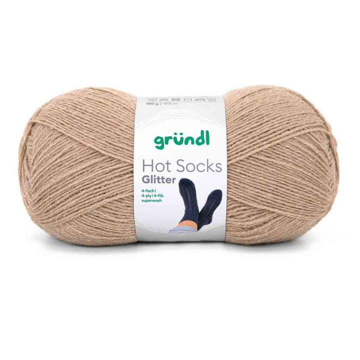 Gründl 04 -beige glitter Gründl Hot Socks Glitter Sockenwolle Lieblingsgarn