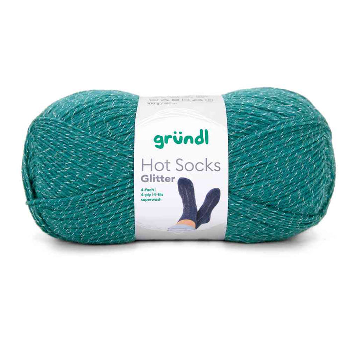 Gründl 05 -petrol glitter Gründl Hot Socks Glitter Sockenwolle Lieblingsgarn