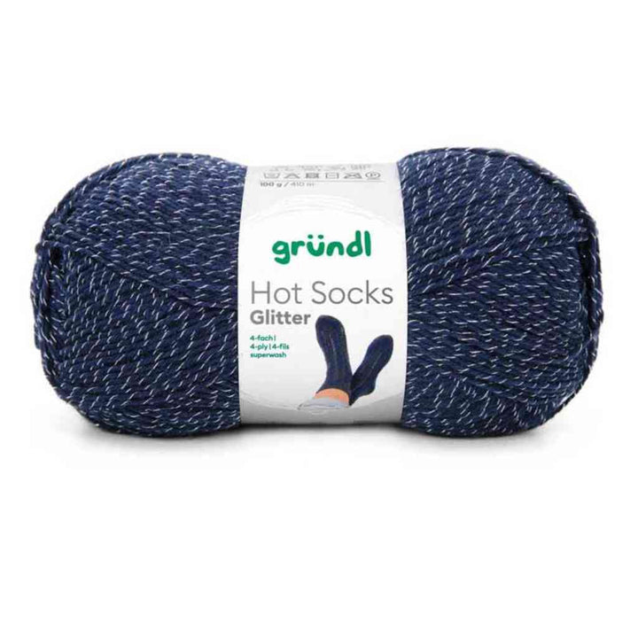 Gründl 09 -marine glitter Gründl Hot Socks Glitter Sockenwolle Lieblingsgarn