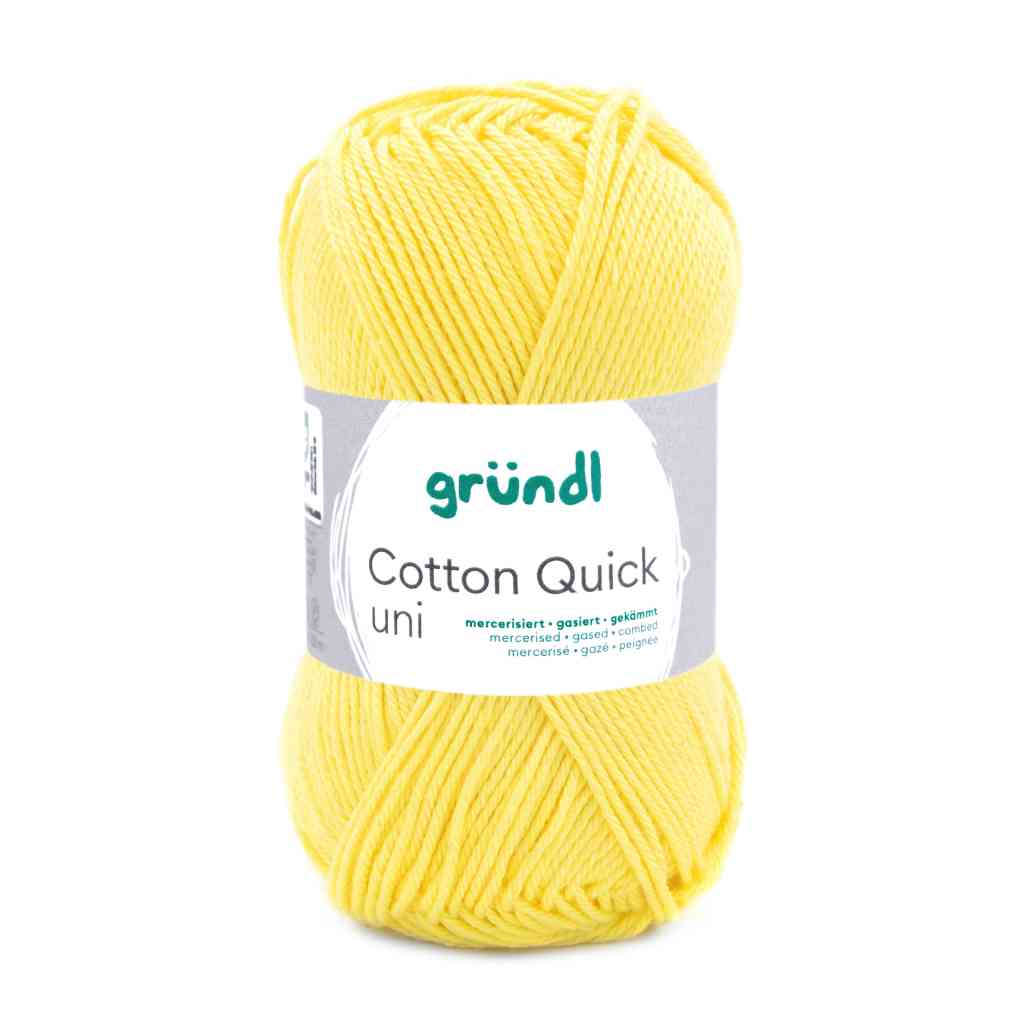 Gründl Cotton Quick Uni, Farbe 131  gelb – Baumwolle bei Lieblingsgarn