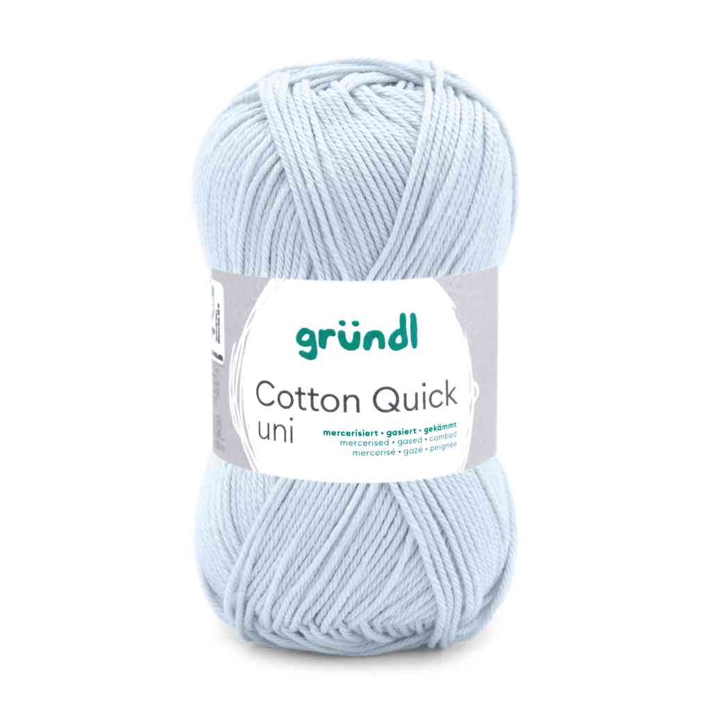 Gründl Cotton Quick Uni, Farbe 162  blassblau – Baumwolle bei Lieblingsgarn