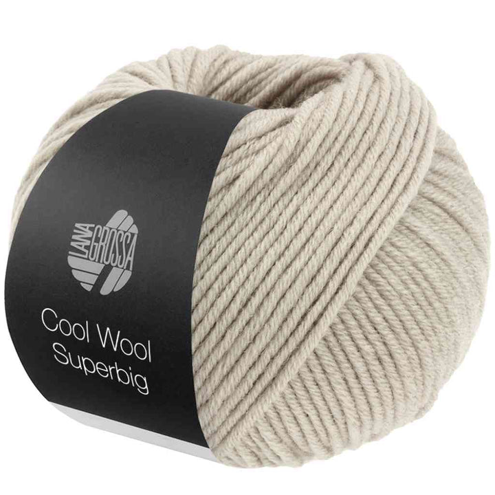 Lana Grossa 51 - Silbergrau Lana Grossa Cool Wool Superbig Uni Lieblingsgarn