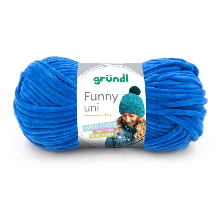 Gründl Funny uni, Farbe 14  royalblau – Synthetik bei Lieblingsgarn