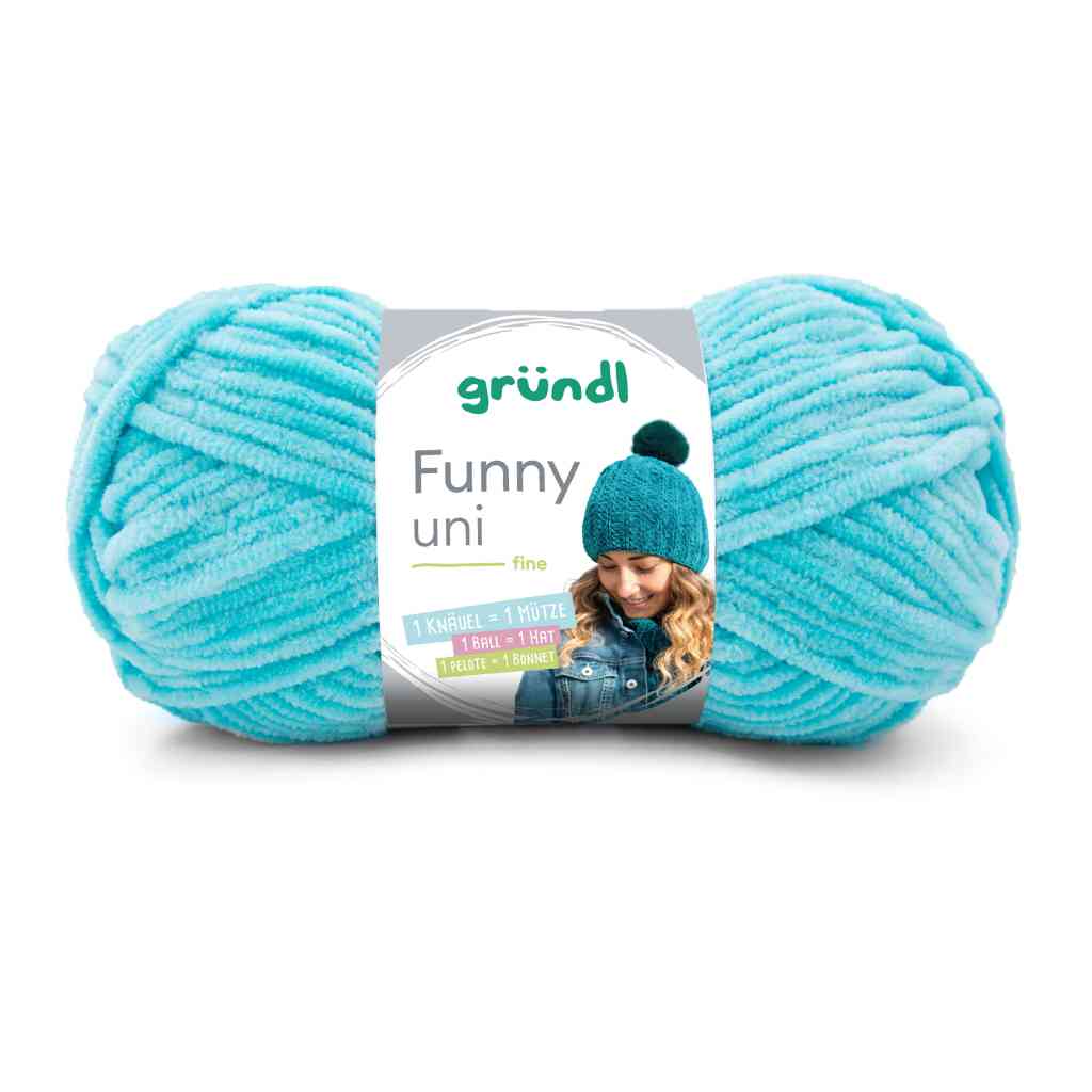 Gründl Funny uni, Farbe 24  türkis – Synthetik bei Lieblingsgarn