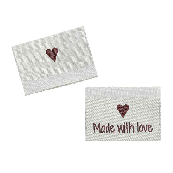 Go Handmade Made with Love Go Handmade Gewebte Label 35 x 19 mm Lieblingsgarn