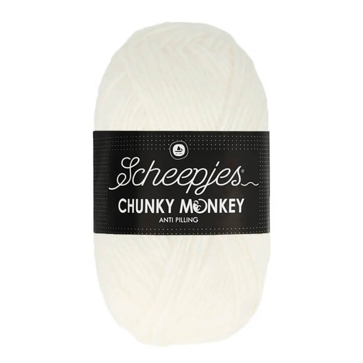 Scheepjes 1001 White Scheepjes Chunky Monkey Lieblingsgarn