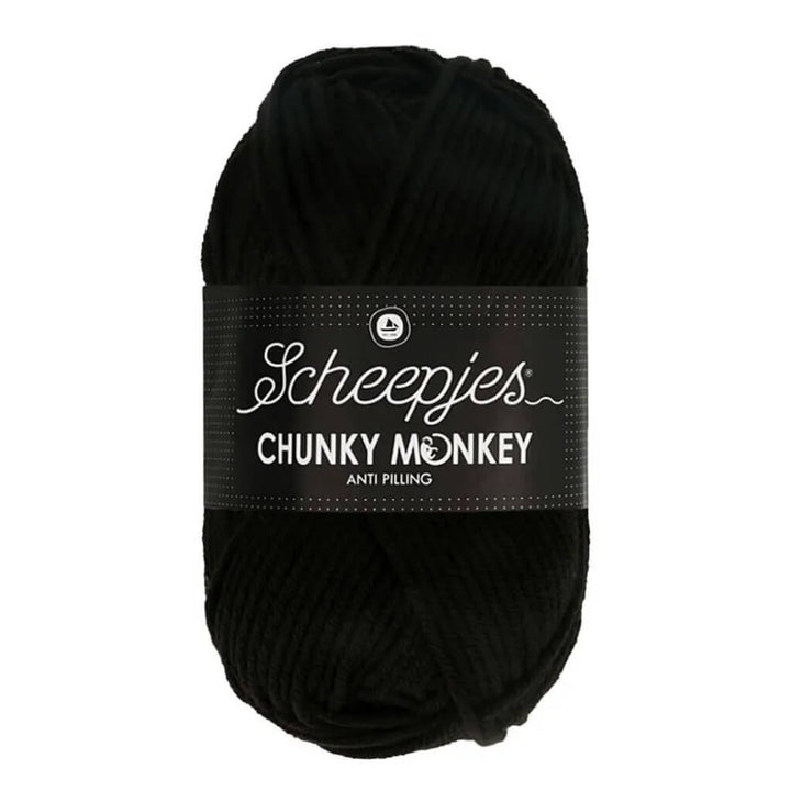Scheepjes 1002 Black Scheepjes Chunky Monkey Lieblingsgarn