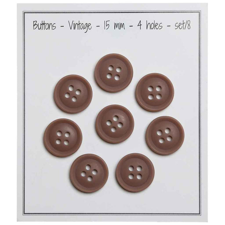 Go Handmade 15 mm / Brown Go Handmade Knöpfe Vintage Resin Lieblingsgarn