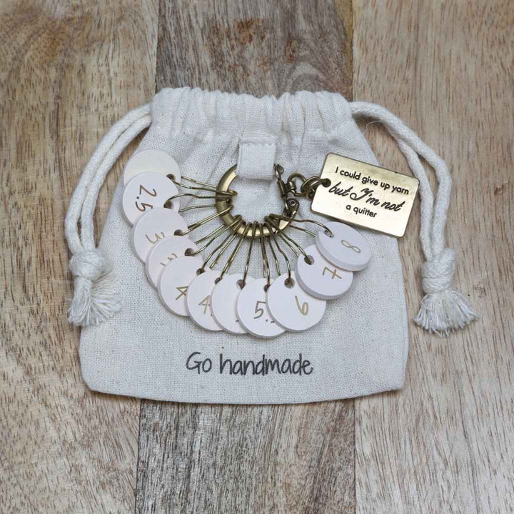 Go handmade Maschenmarkierer mit Zahlen