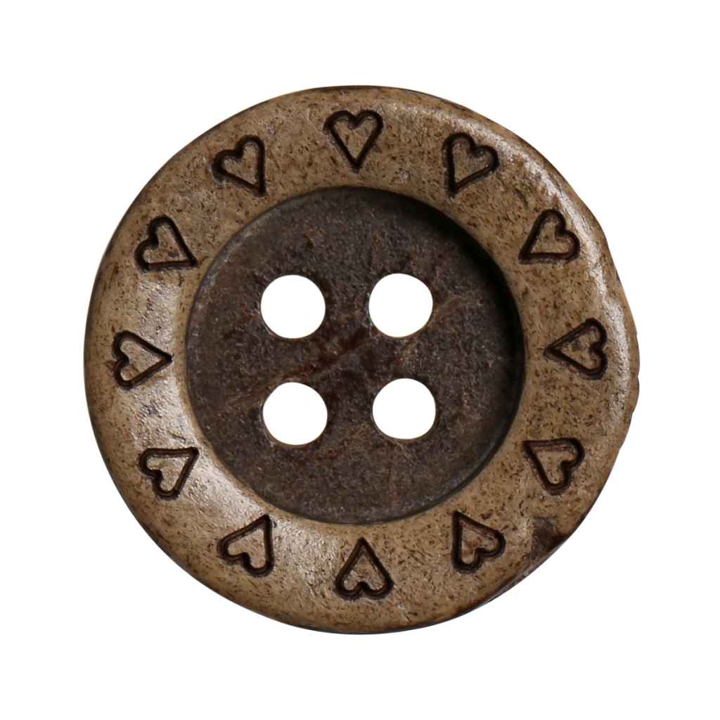 Go handmade Coconut buttons classic, 4 holes, set of 8 pc